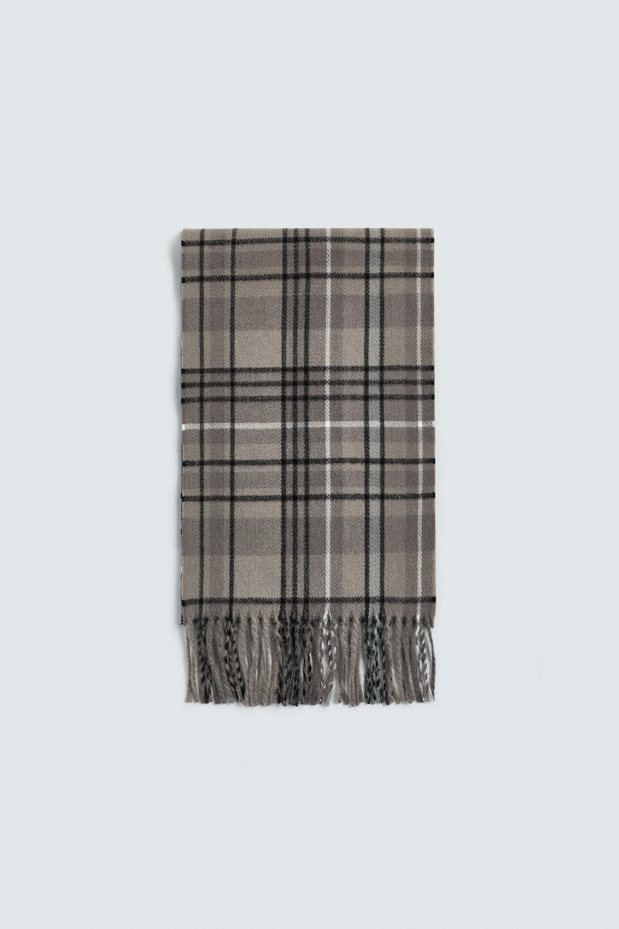 COMBINED PLAID SCARF